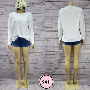 roundtree & yorke white long sleeve tee ( 5 for $20 )